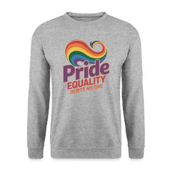 Pride Equality hurts no one - Unisex Sweatshirt - salt & pepper - Front - Alina (178cm) & Michal (187cm)