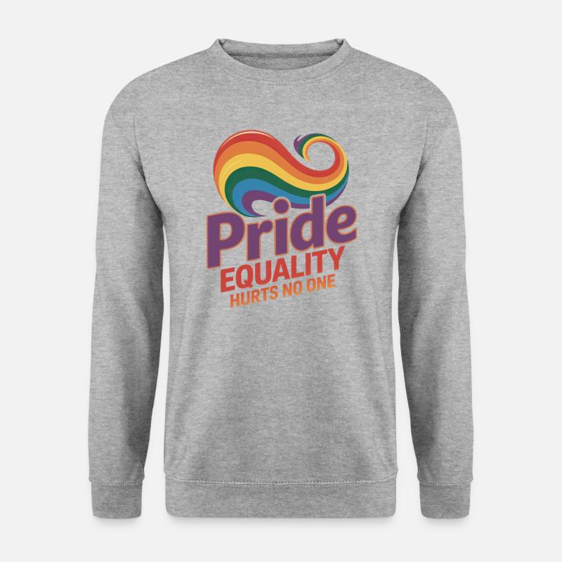 Pride Equality hurts no one - Unisex Pullover - Weißgrau meliert