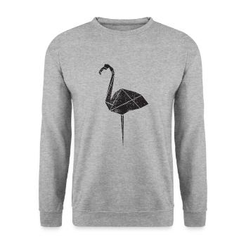 CHEMISE FLAMINGO - Sweat-shirt Unisexe - gris chiné - Devant - Alina (178cm) & Michal (187cm)