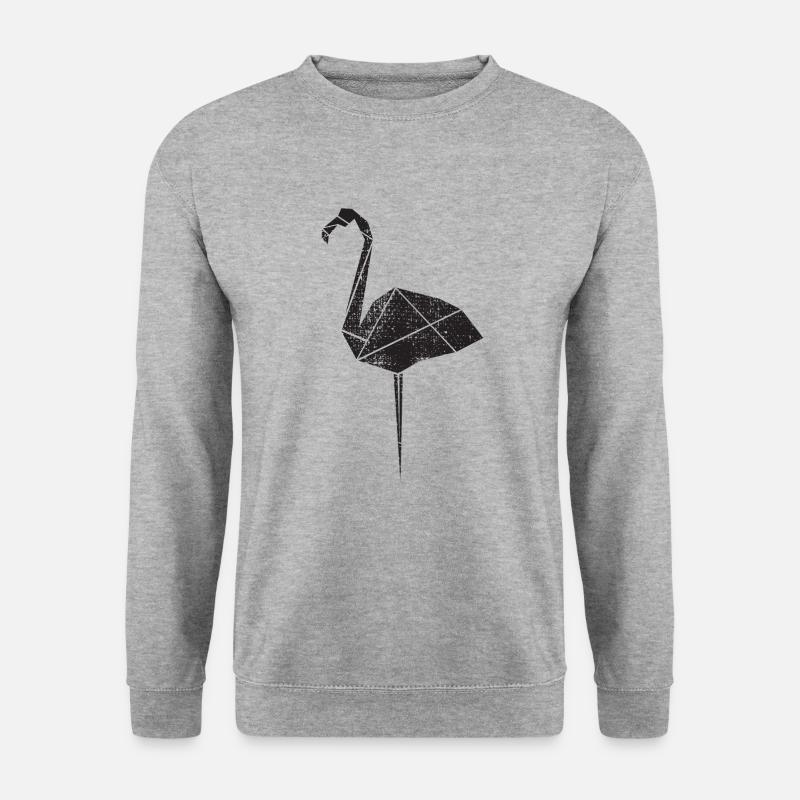 FLAMINGO SHIRT - Unisex Pullover - Weißgrau meliert
