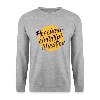 Floccinaucinihilipilification - Unisex Sweatshirt - salt & pepper - Front - Alina (178cm) & Michal (187cm)