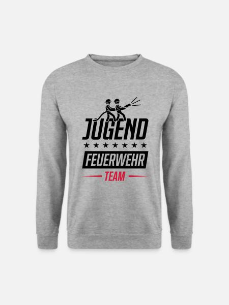 feuerwehr jugendfeuerwehr team - Unisex Pullover - Weißgrau meliert