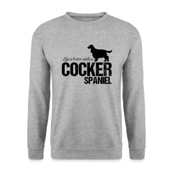 Cocker Spaniel Best Friend - Unisex Sweatshirt - salt & pepper - Front - Alina (178cm) & Michal (187cm)