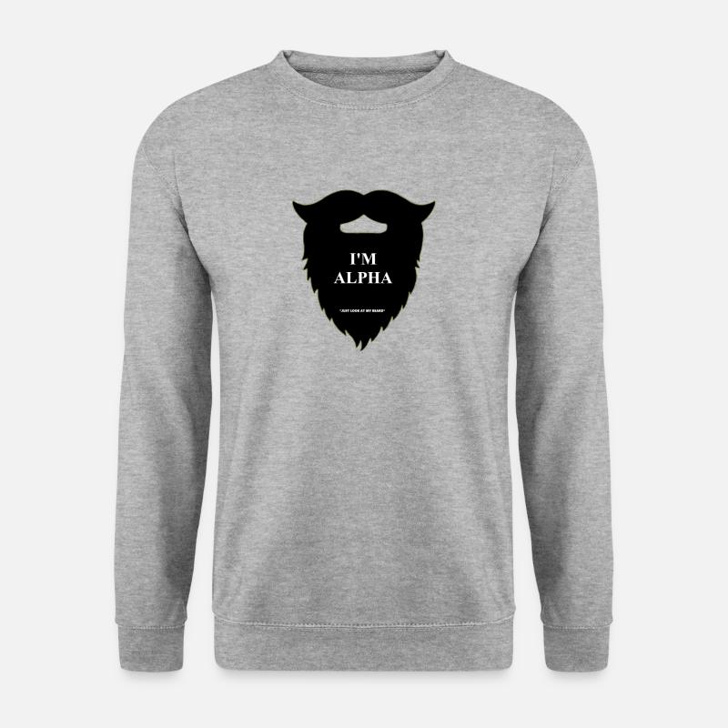 Alpha Bart! - Unisex Pullover - Weißgrau meliert