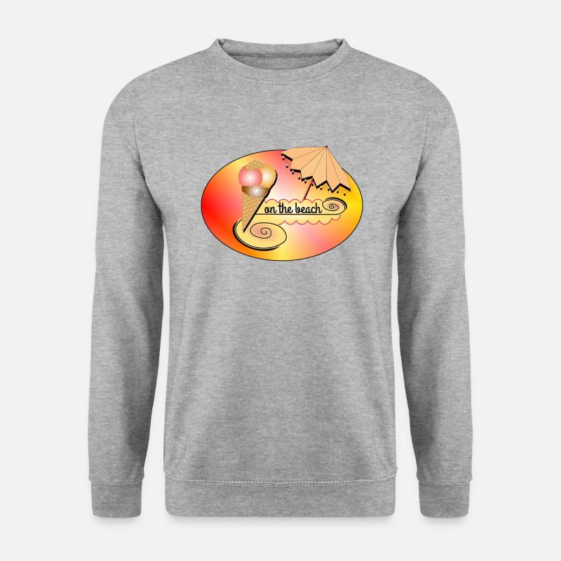 Ice on the beach - Unisex Pullover - Weißgrau meliert