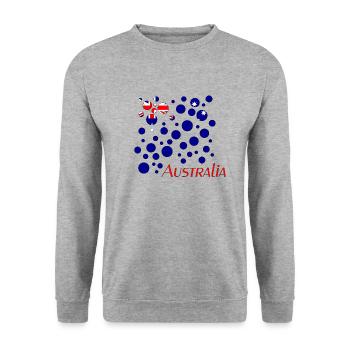 Australia Australien - Unisex Pullover - Weißgrau meliert - Vorne - Alina (178cm) & Michal (187cm)