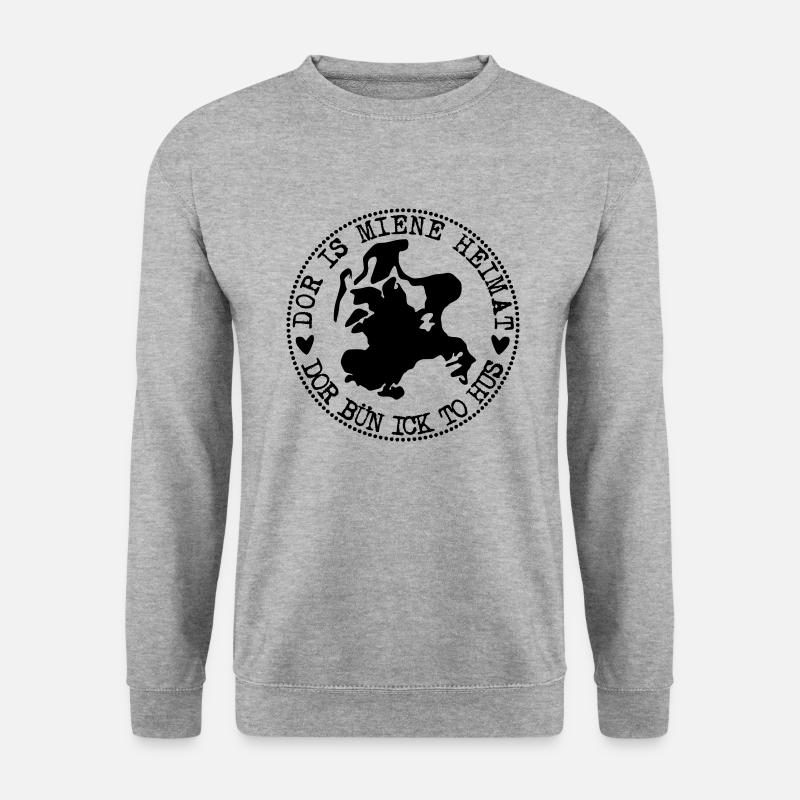ruegen heimat - Unisex Pullover - Weißgrau meliert