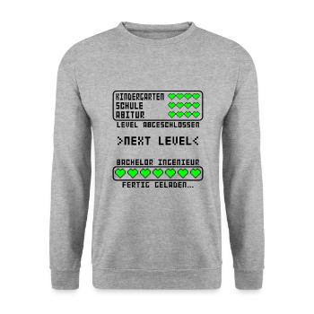 Bachelor Ingenieur of Engineering B. Eng bestanden - Unisex Pullover - Weißgrau meliert - Vorne - Alina (178cm) & Michal (187cm)