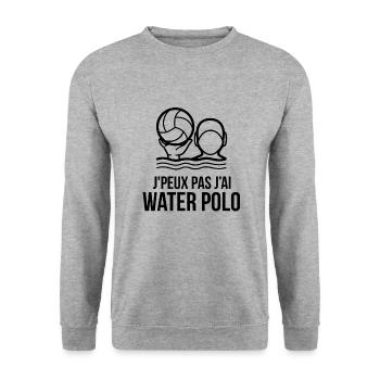 Water polo - Sweat-shirt Unisexe - gris chiné - Devant - Alina (178cm) & Michal (187cm)