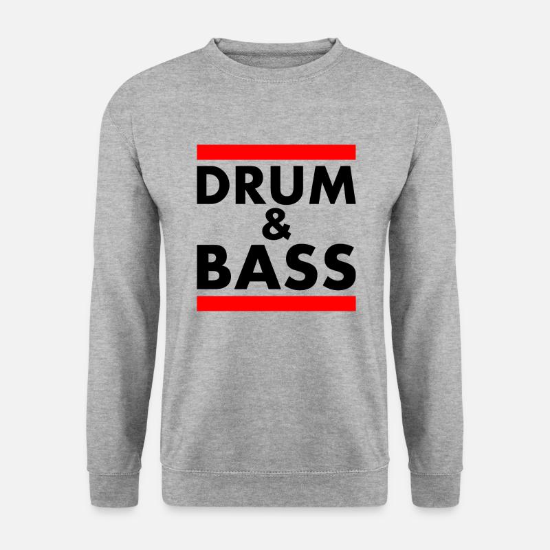 Drum and bass - Unisex Pullover - Weißgrau meliert