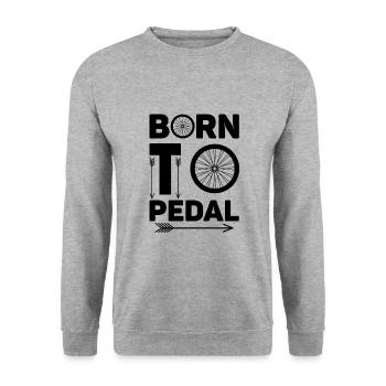 N TO PEDAL CYCLE PRESENTBOR - Unisex Sweatshirt - salt & pepper - Front - Alina (178cm) & Michal (187cm)
