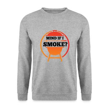 Fumoir barbecue - Sweat-shirt Unisexe - gris chiné - Devant - Alina (178cm) & Michal (187cm)