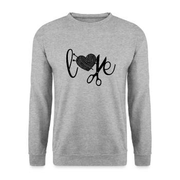 Tricot Tricot Crochet Tricoteur - Sweat-shirt Unisexe - gris chiné - Devant - Alina (178cm) & Michal (187cm)
