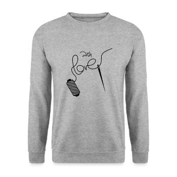Couturière Couturière - Sweat-shirt Unisexe - gris chiné - Devant - Alina (178cm) & Michal (187cm)
