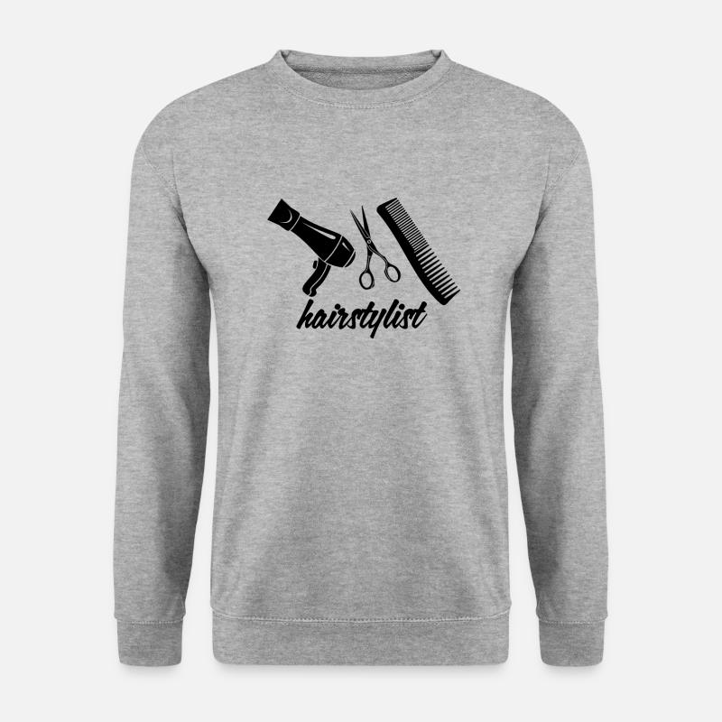 Friseur Friseurin - Unisex Pullover - Weißgrau meliert