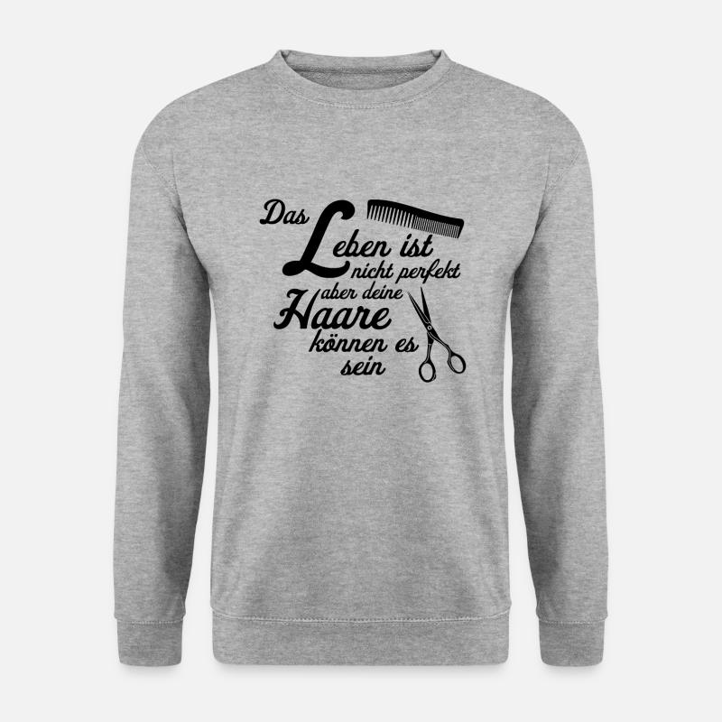 Friseur Friseurin - Unisex Pullover - Weißgrau meliert