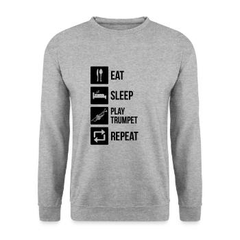 Trumpet Trumpet Player Trumpeter - Unisex Sweatshirt - salt & pepper - Front - Alina (178cm) & Michal (187cm)