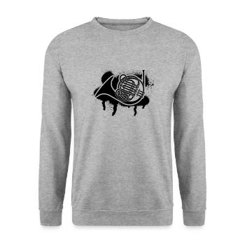 Français corniste Français corniste Français corniste - Sweat-shirt Unisexe - gris chiné - Devant - Alina (178cm) & Michal (187cm)