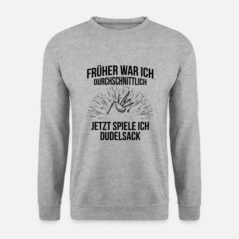 Dudelsack Dudelsackspieler Sackpfeife - Unisex Pullover - Weißgrau meliert
