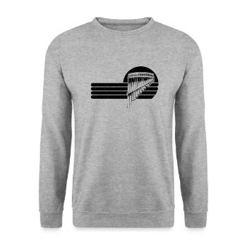Panflute Panflute player Panflutist - Unisex Sweatshirt - salt & pepper - Front - Alina (178cm) & Michal (187cm)