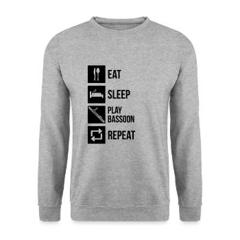 Bassoon Bassoon Bassoon Player Bassoonist - Unisex Sweatshirt - salt & pepper - Front - Alina (178cm) & Michal (187cm)