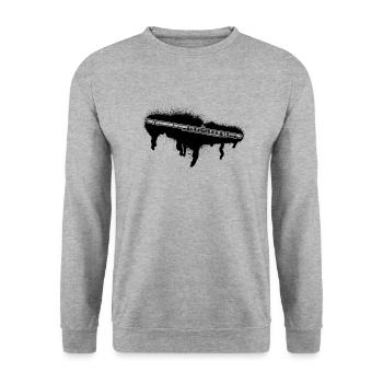 Flute Flute player Flutist - Unisex Sweatshirt - salt & pepper - Front - Alina (178cm) & Michal (187cm)