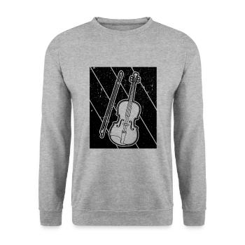 Violon Violoniste Violoniste - Sweat-shirt Unisexe - gris chiné - Devant - Alina (178cm) & Michal (187cm)