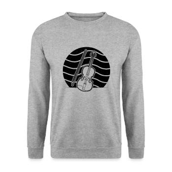 Violon Violoniste Violoniste - Sweat-shirt Unisexe - gris chiné - Devant - Alina (178cm) & Michal (187cm)