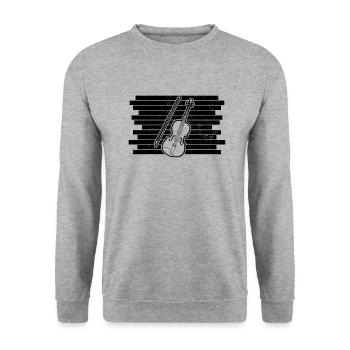 Violon Violoniste Violoniste - Sweat-shirt Unisexe - gris chiné - Devant - Alina (178cm) & Michal (187cm)