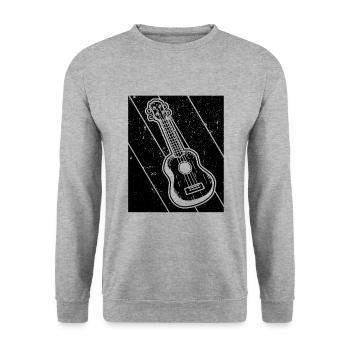 Ukulélé Joueur de ukulélé Ukuléléliste - Sweat-shirt Unisexe - gris chiné - Devant - Alina (178cm) & Michal (187cm)
