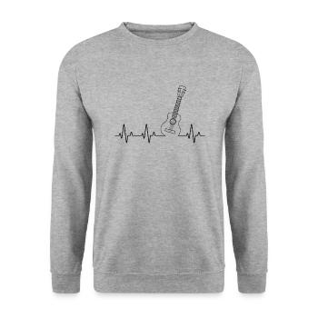 Ukulélé Joueur de ukulélé Ukuléléliste - Sweat-shirt Unisexe - gris chiné - Devant - Alina (178cm) & Michal (187cm)