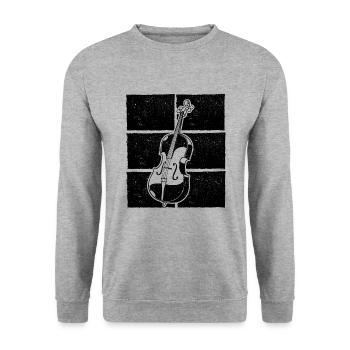 Violoncelliste violoncelliste - Sweat-shirt Unisexe - gris chiné - Devant - Alina (178cm) & Michal (187cm)