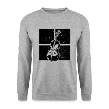 Cello Cellospieler Cellist - Unisex Pullover - Weißgrau meliert - Vorne - Alina (178cm) & Michal (187cm)