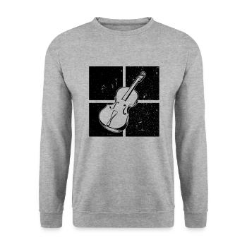 Cello Cellospieler Cellist - Unisex Pullover - Weißgrau meliert - Vorne - Alina (178cm) & Michal (187cm)