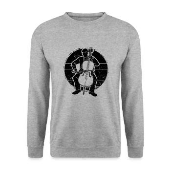 Violoncelliste violoncelliste - Sweat-shirt Unisexe - gris chiné - Devant - Alina (178cm) & Michal (187cm)