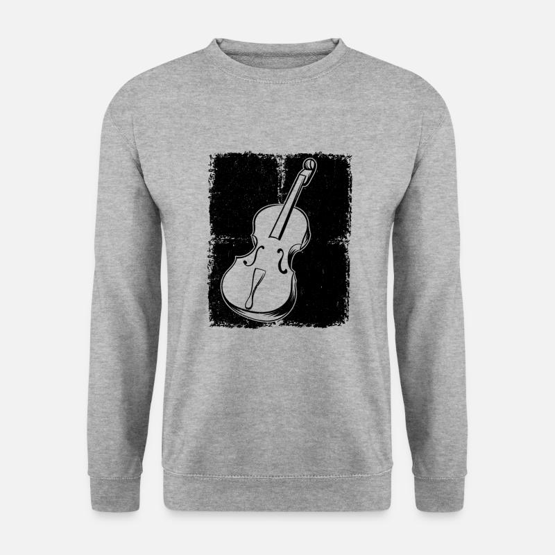 Cello Cellospieler Cellist - Unisex Pullover - Weißgrau meliert