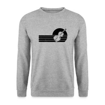 Cello Cellospieler Cellist - Unisex Pullover - Weißgrau meliert - Vorne - Alina (178cm) & Michal (187cm)