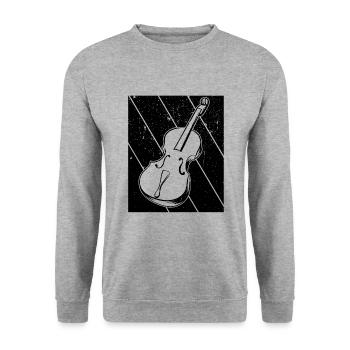 Cello Cellospieler Cellist - Unisex Pullover - Weißgrau meliert - Vorne - Alina (178cm) & Michal (187cm)