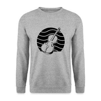 Violoncelliste violoncelliste - Sweat-shirt Unisexe - gris chiné - Devant - Alina (178cm) & Michal (187cm)