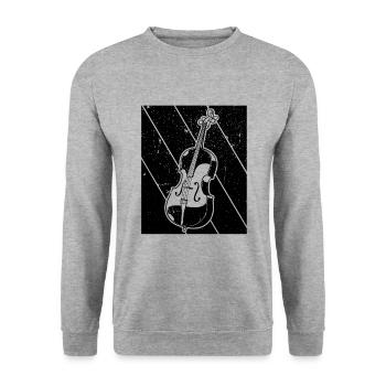 Cello Cellospieler Cellist - Unisex Pullover - Weißgrau meliert - Vorne - Alina (178cm) & Michal (187cm)
