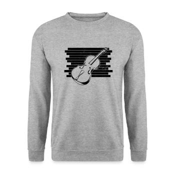 Violoncelliste violoncelliste - Sweat-shirt Unisexe - gris chiné - Devant - Alina (178cm) & Michal (187cm)