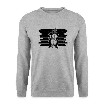 Cello Cellospieler Cellist - Unisex Pullover - Weißgrau meliert - Vorne - Alina (178cm) & Michal (187cm)