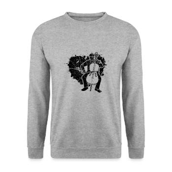 Cello cello player cellist - Unisex Sweatshirt - salt & pepper - Front - Alina (178cm) & Michal (187cm)