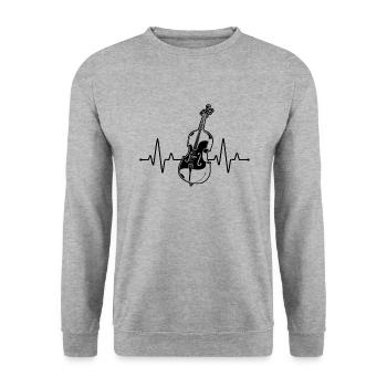 Violoncelliste violoncelliste - Sweat-shirt Unisexe - gris chiné - Devant - Alina (178cm) & Michal (187cm)