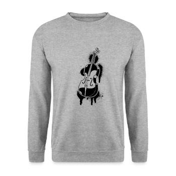 Violoncelliste violoncelliste - Sweat-shirt Unisexe - gris chiné - Devant - Alina (178cm) & Michal (187cm)