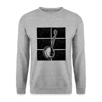 Banjo Banjo joueur Banjoïste - Sweat-shirt Unisexe - gris chiné - Devant - Alina (178cm) & Michal (187cm)
