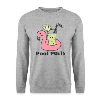 Piscine party et boissons pour les filles - Sweat-shirt Unisexe - gris chiné - Devant - Alina (178cm) & Michal (187cm)