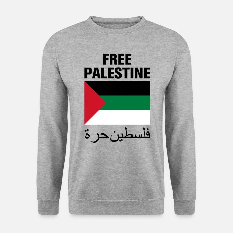 Free Palestine with Flag - Unisex Sweatshirt - salt & pepper