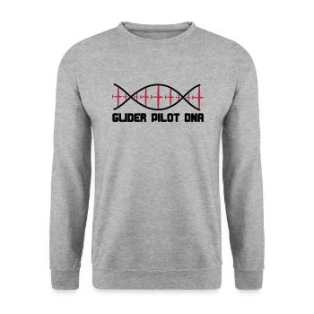 dna planeur - Sweat-shirt Unisexe - gris chiné - Devant - Alina (178cm) & Michal (187cm)