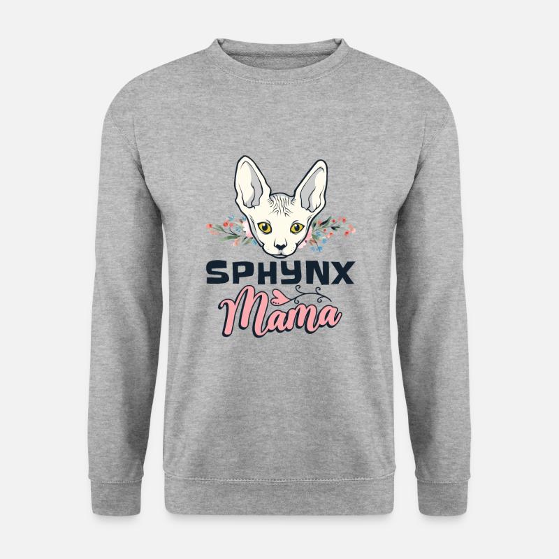Sphynx chat Sphynx chat - Sweat-shirt Unisexe - gris chiné